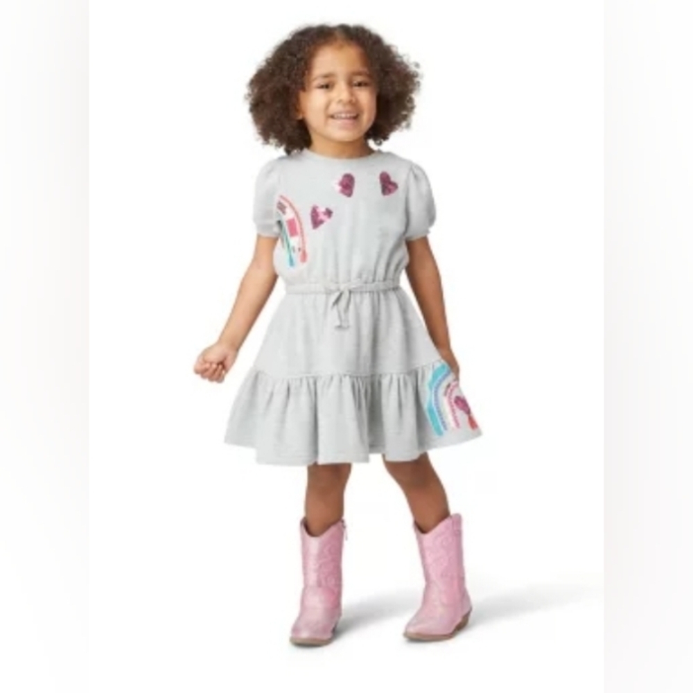 Peek Toddler Girls Short Sleeve Sequin Dress Size 2T